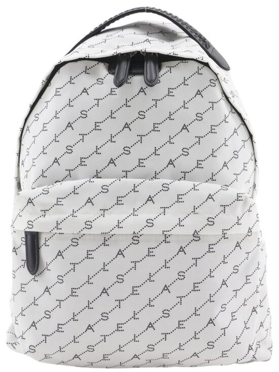 Stella McCartney Falabella Logo Backpack Daypack 570174 White Nylon canvas... main image 2